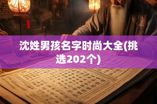 沈姓男孩名字时尚大全(挑选202个)