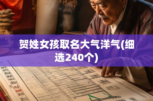 贺姓女孩取名大气洋气(细选240个)