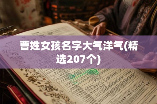 曹姓女孩名字大气洋气(精选207个)