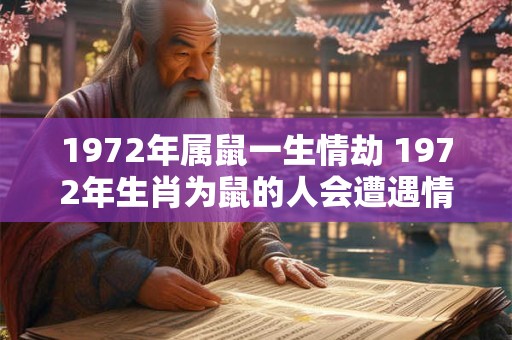 1972年属鼠一生情劫 1972年生肖为鼠的人会遭遇情感困境吗