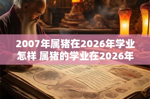 2007年属猪在2026年学业怎样 属猪的学业在2026年如何