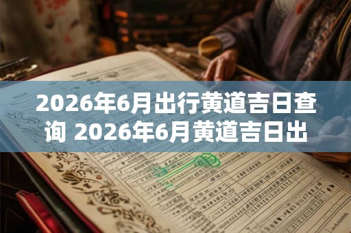2026年6月出行黄道吉日查询 2026年6月黄道吉日出行查询