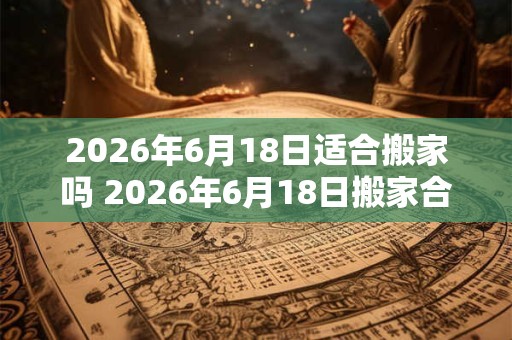 2026年6月18日适合搬家吗 2026年6月18日搬家合适吗