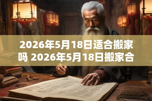 2026年5月18日适合搬家吗 2026年5月18日搬家合适吗