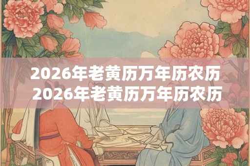 2026年老黄历万年历农历 2026年老黄历万年历农历如何查看