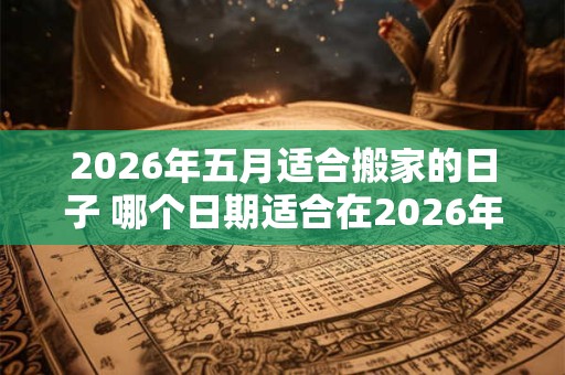 2026年五月适合搬家的日子 哪个日期适合在2026年五月搬家