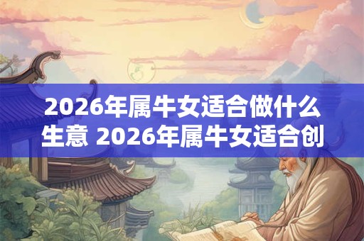 2026年属牛女适合做什么生意 2026年属牛女适合创哪种生意