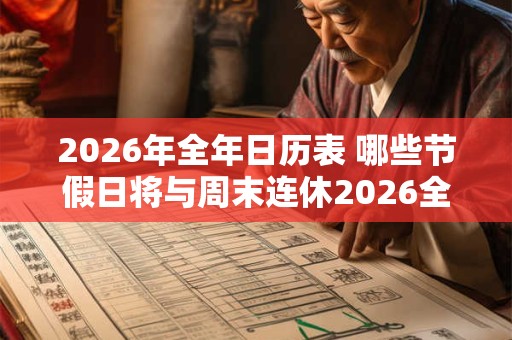 2026年全年日历表 哪些节假日将与周末连休2026全年日历表