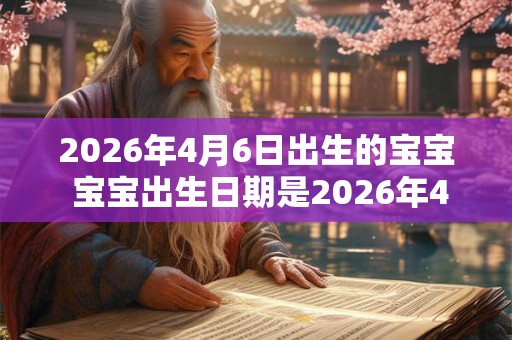 2026年4月6日出生的宝宝 宝宝出生日期是2026年4月6日
