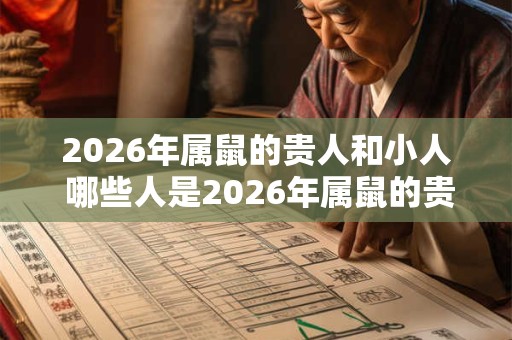 2026年属鼠的贵人和小人 哪些人是2026年属鼠的贵人和小人