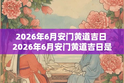2026年6月安门黄道吉日 2026年6月安门黄道吉日是哪一天