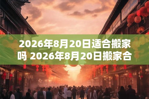 2026年8月20日适合搬家吗 2026年8月20日搬家合适吗