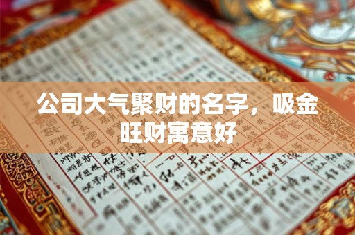 公司大气聚财的名字，吸金旺财寓意好