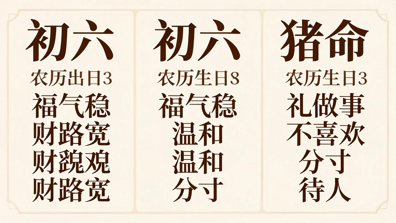 属猪命大富大贵的三大出生日