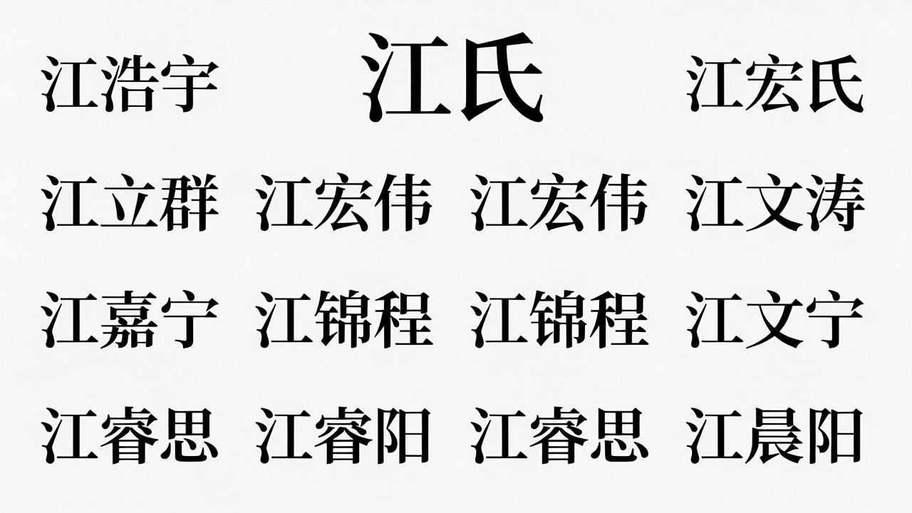 2026姓江的好听的男孩名字大全
