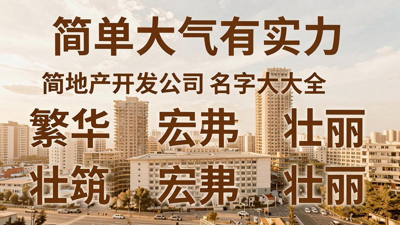 房地产开发公司名字大全，简单大气有实力