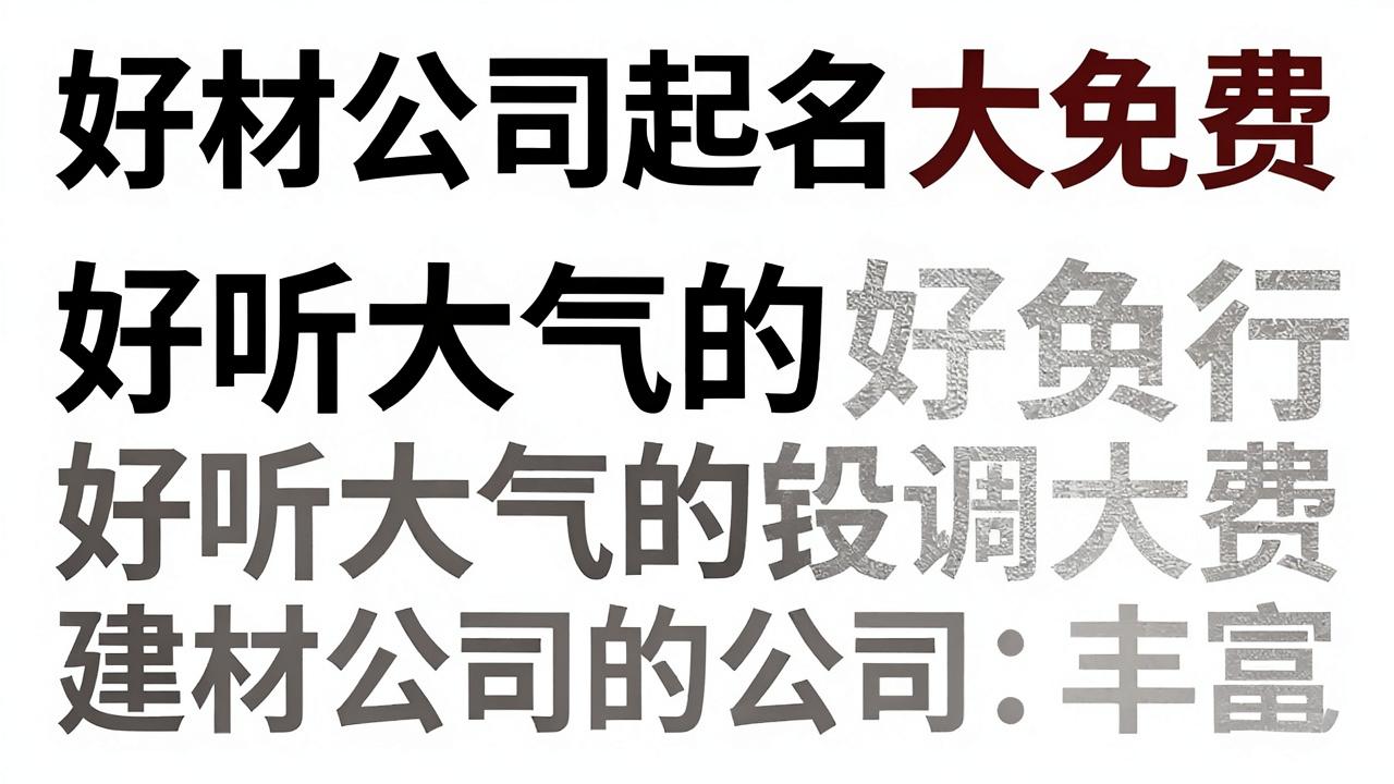 建材公司起名大全免费，好听大气的建材公司名