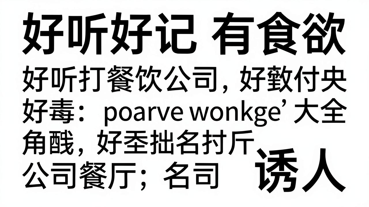 特色餐饮公司名字大全，好听好记有食欲