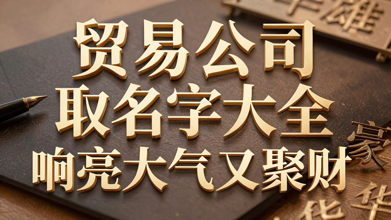 贸易公司取名字大全，响亮大气又聚财