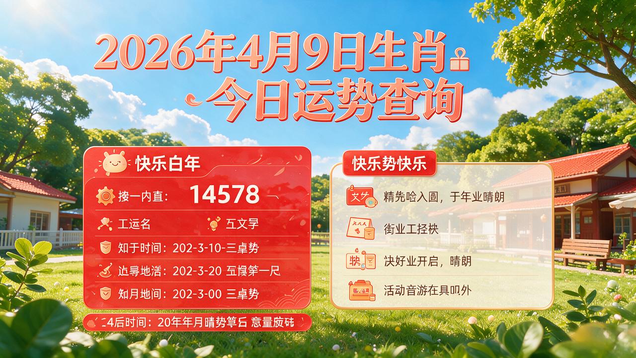 生肖今日运势查询,生肖今日运势查询2026年4月9日
