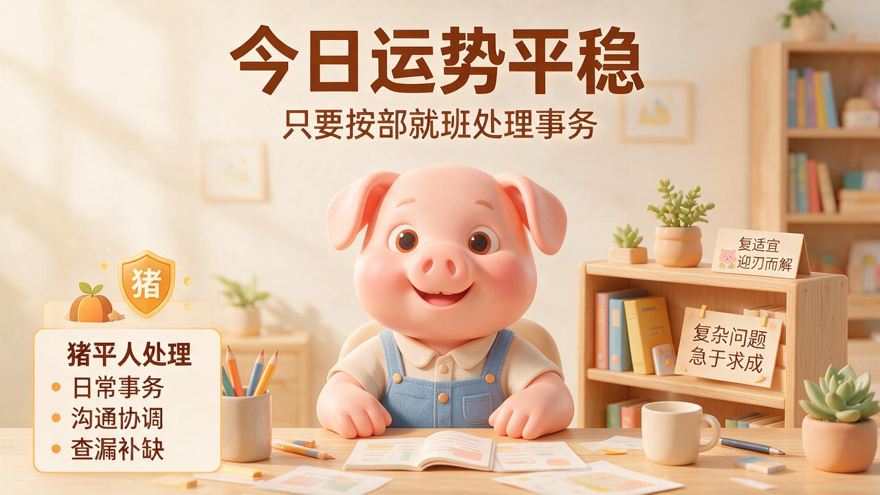 属猪的人今日运势,属猪的人今日运势水墨先生