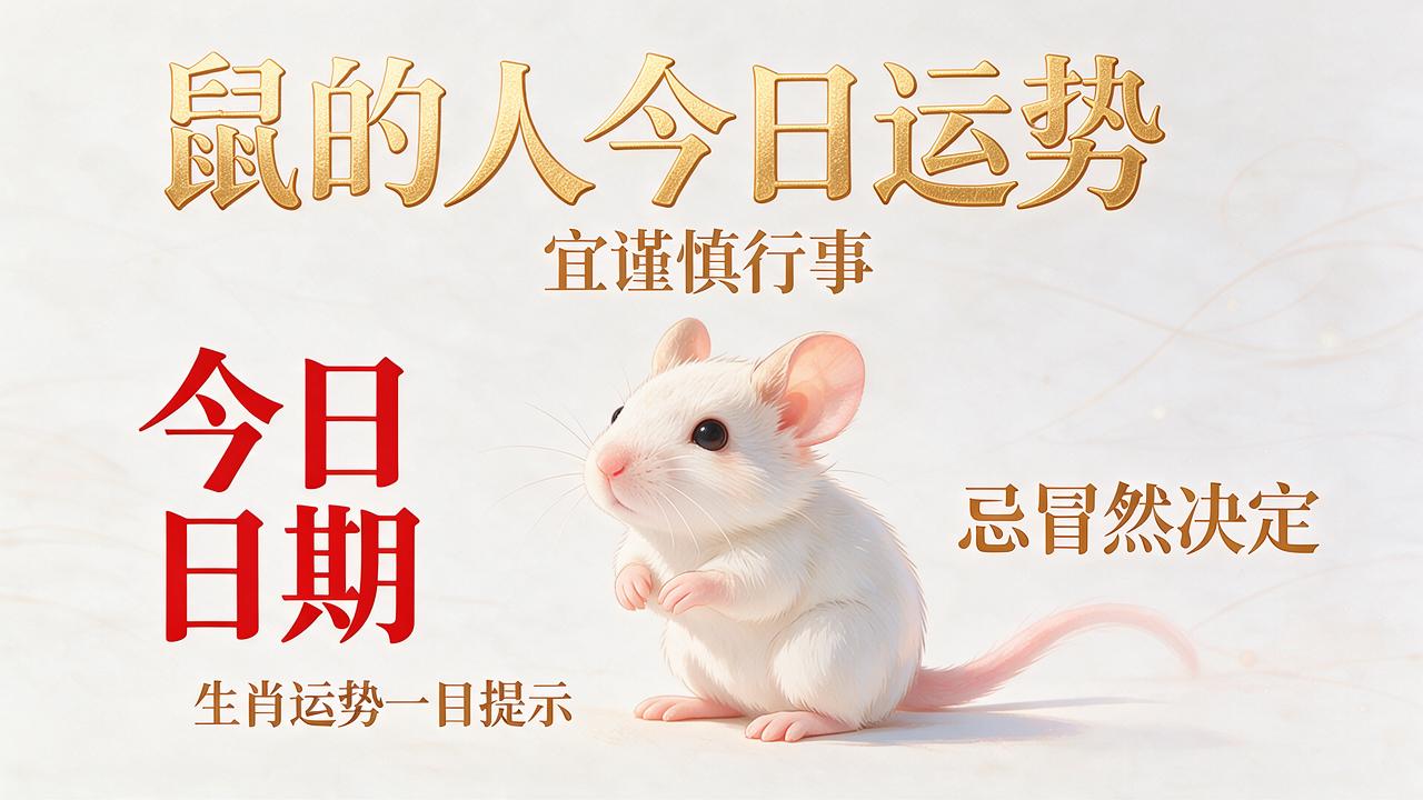 生肖鼠今日运势查询,生肖鼠今日运势查询黄历