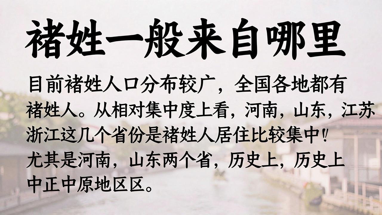 褚姓一般是哪里人 褚姓源自哪里
