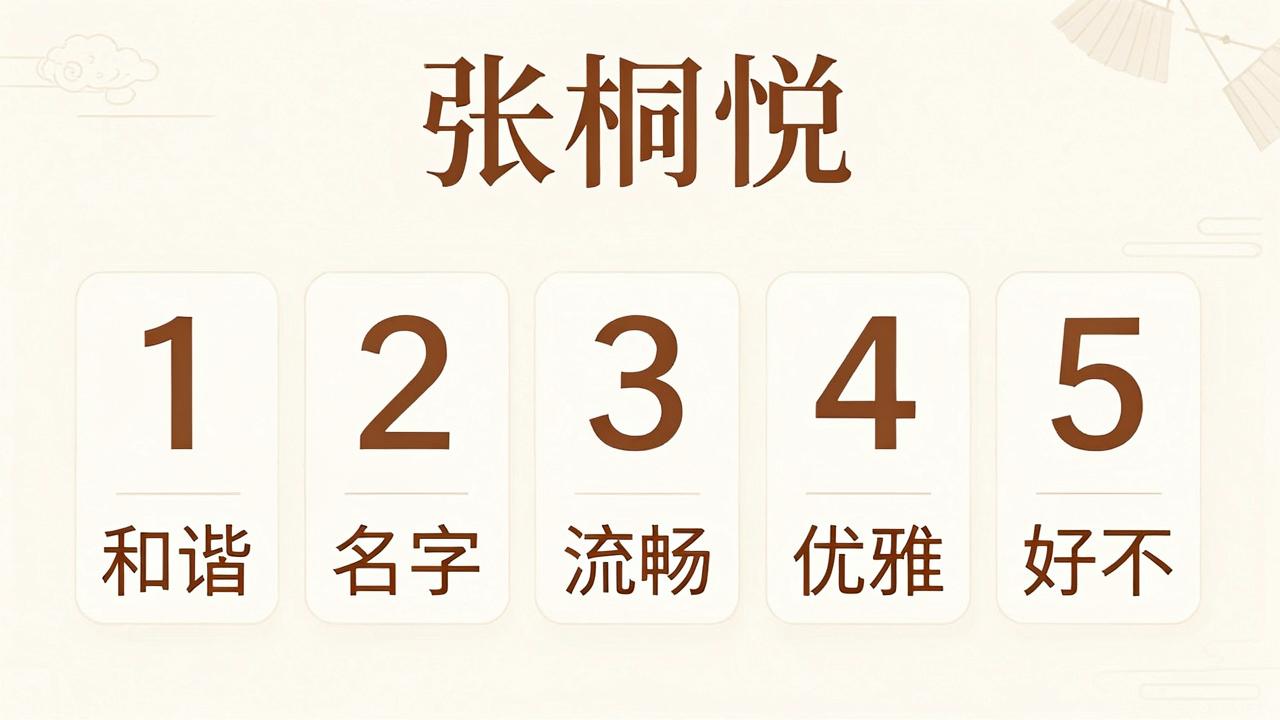 张桐悦五格姓名打分 张悦彤这个名字好吗