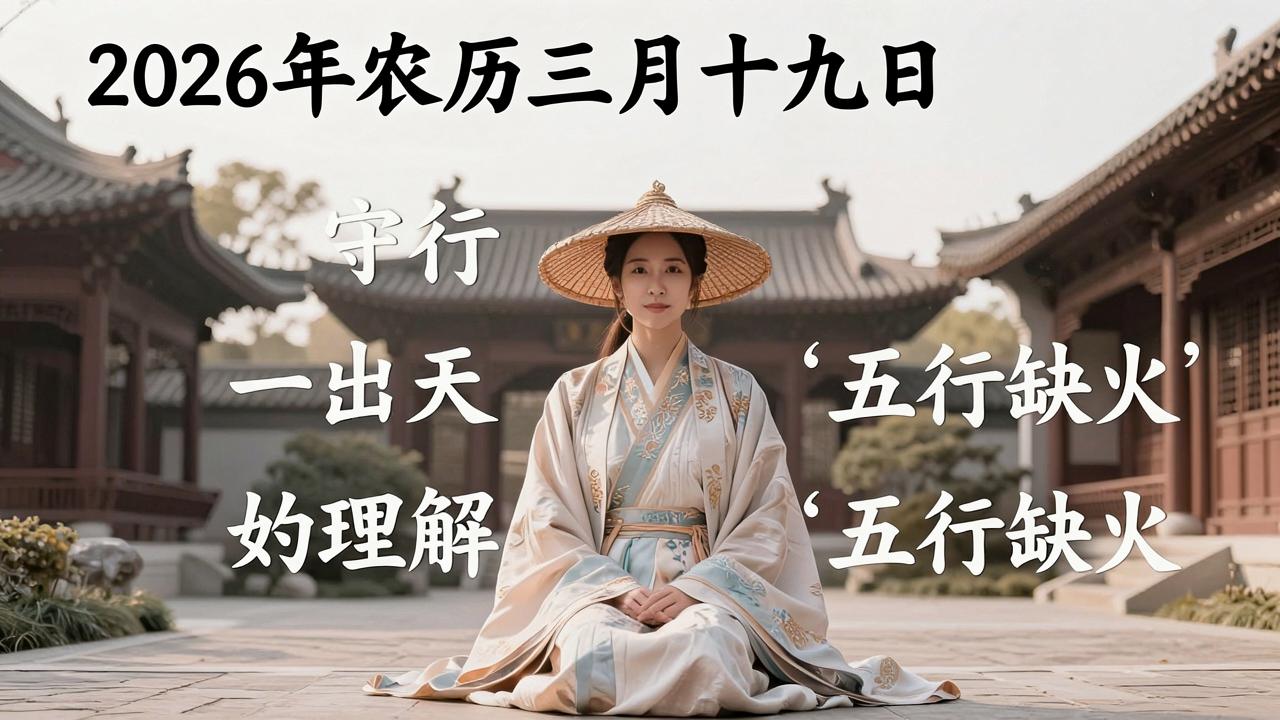 2026兔年农历三月十九日五行缺火吗