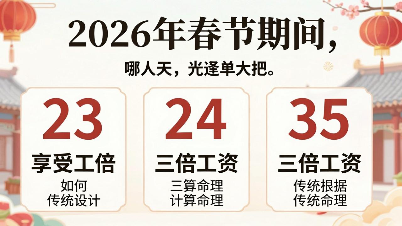 2026年春节三倍工资哪几天 怎么计算