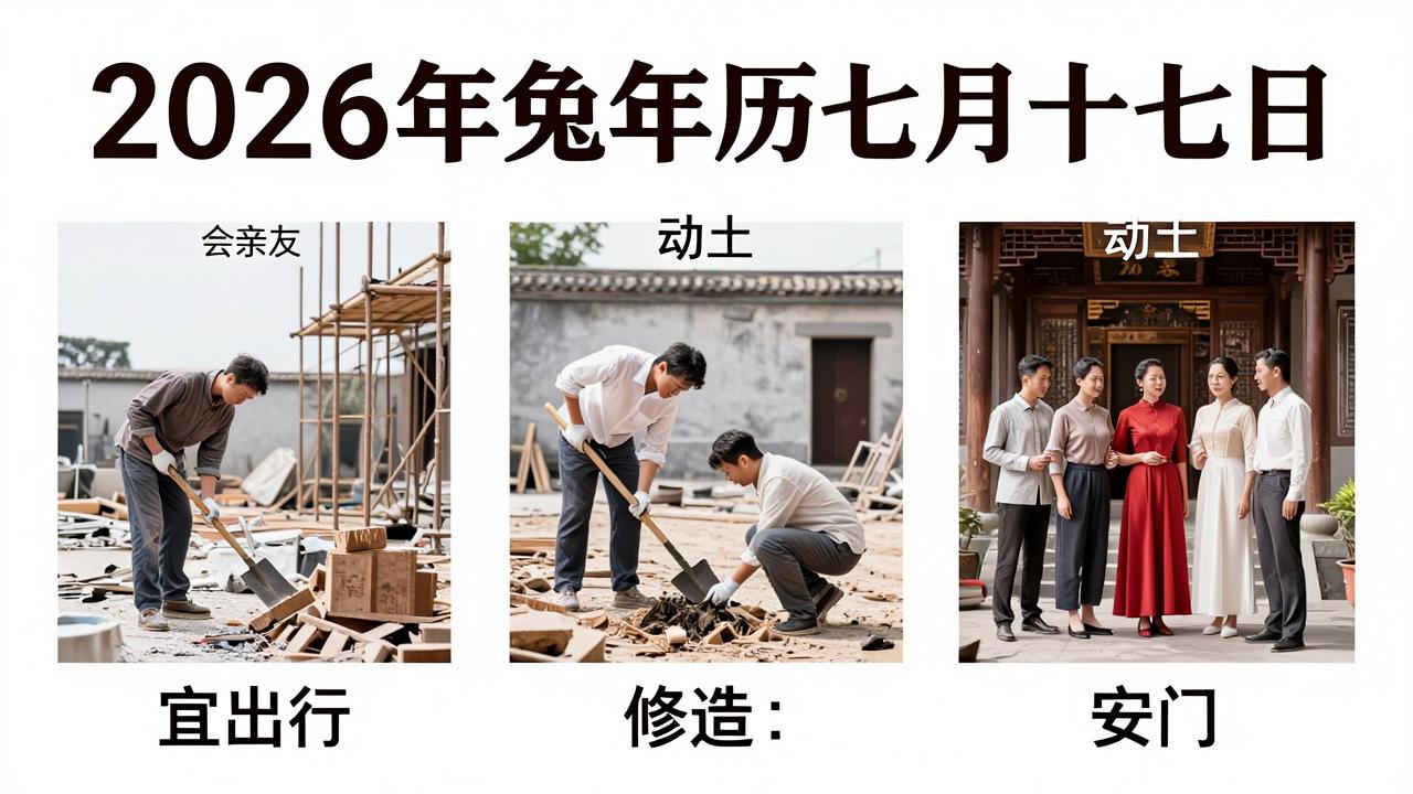 2026兔年农历七月十七日黄历日子好吗